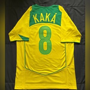 Kaka #8 Brazil Retro Home Home Soccer Jersey 2004/2006 Yellow